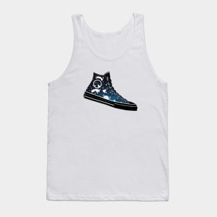 Space Converse Illustration blue Tank Top